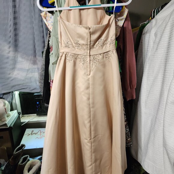 Sweetie Pie Girls Size 8 Formal Dress Color is Cafe - Picture 5 of 8